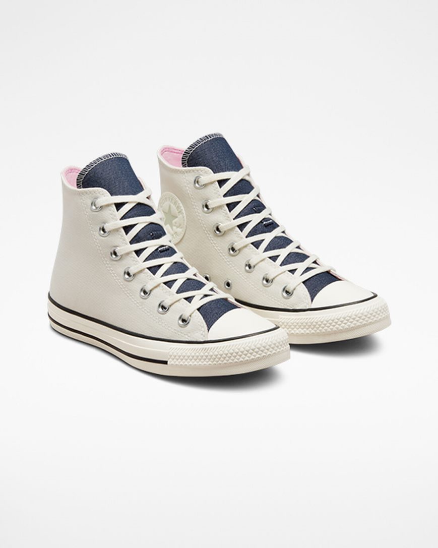 Tenisi Inalti Dama Converse Chuck Taylor All Star Denim Bej Bleumarin Masline Verzi | RO QSGYW204